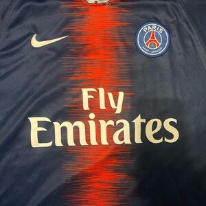 nike dri-fit paris saint-germain 2018 fly emirates Kylian Mbappé football jersey